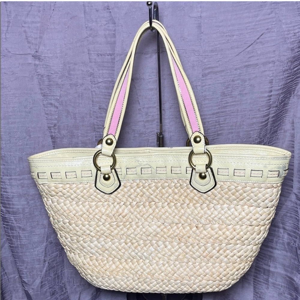 Coach Poppy Straw Floral Tote - Picture 2 of 13